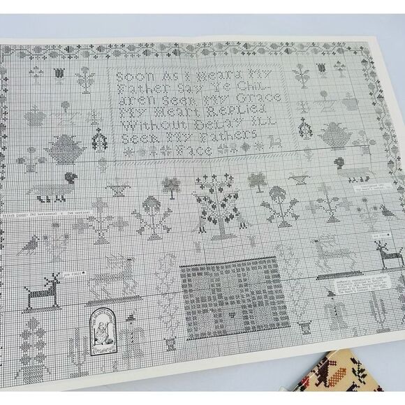 The Heart's Content Counted Cross Stitch MATILDA DRIVER SAMPLER & Flower of Life - Picture 7 of 9